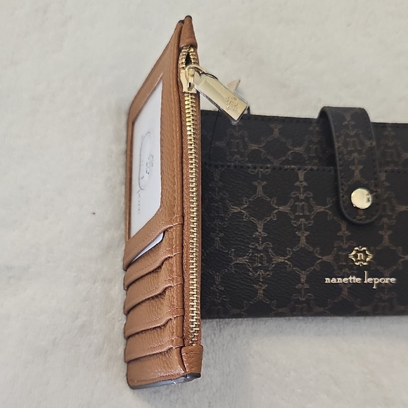 NWT Nanette Lepore Lillith Card Case Organizer 2 Piece Set Chocolate/Vachetta - Picture 10 of 13